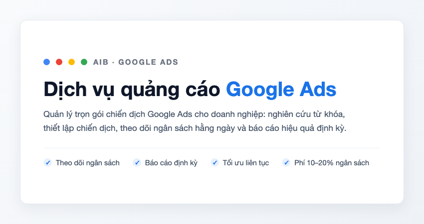 Dịch vụ quảng cáo Google Ads
